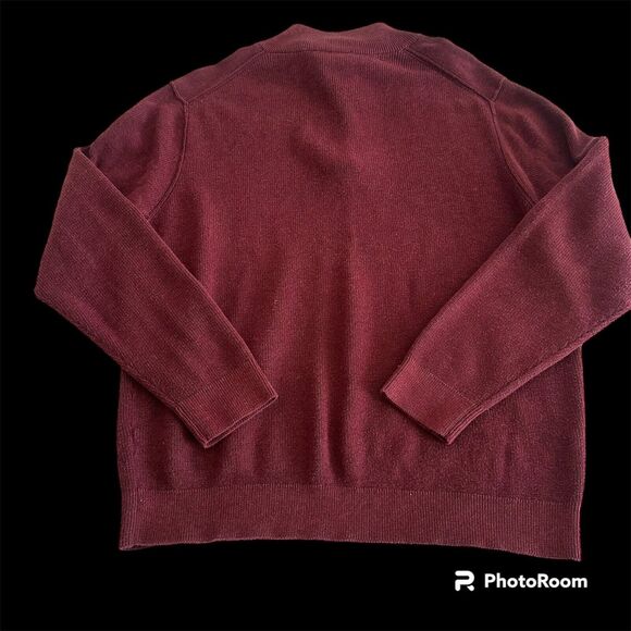 Tommy Bahama Sweater Mens Purple Pima Cotton Reversible Quarter Zip **Large** - Picture 2 of 7